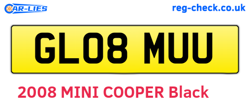 GL08MUU are the vehicle registration plates.