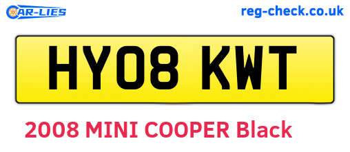 HY08KWT are the vehicle registration plates.