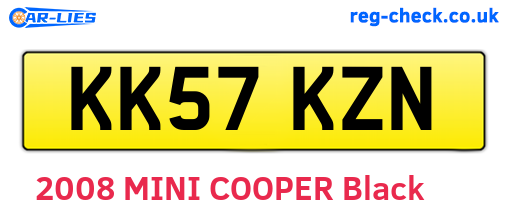 KK57KZN are the vehicle registration plates.