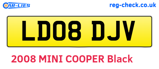 LD08DJV are the vehicle registration plates.