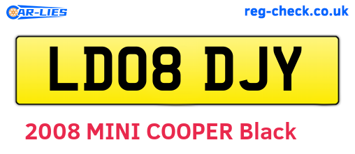 LD08DJY are the vehicle registration plates.