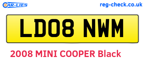 LD08NWM are the vehicle registration plates.