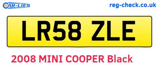 LR58ZLE are the vehicle registration plates.