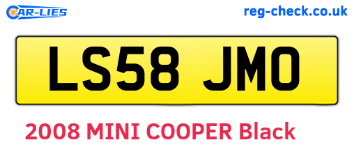 LS58JMO are the vehicle registration plates.