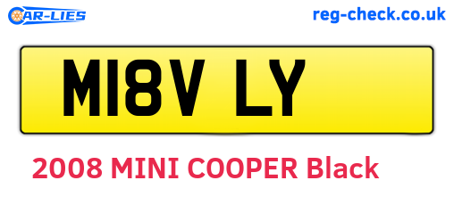 M18VLY are the vehicle registration plates.