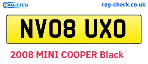 NV08UXO are the vehicle registration plates.