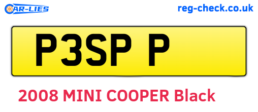 P3SPP are the vehicle registration plates.