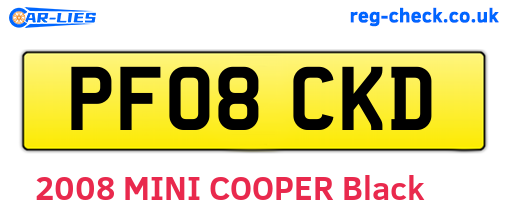 PF08CKD are the vehicle registration plates.