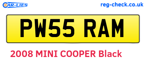 PW55RAM are the vehicle registration plates.