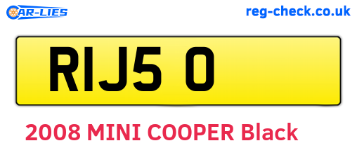 RIJ50 are the vehicle registration plates.