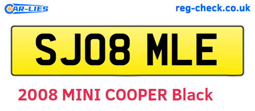 SJ08MLE are the vehicle registration plates.