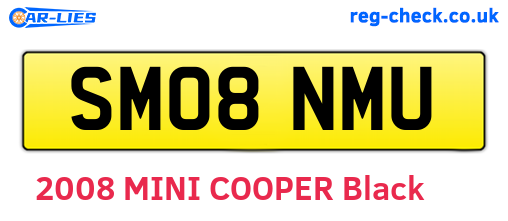 SM08NMU are the vehicle registration plates.