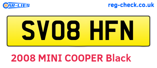 SV08HFN are the vehicle registration plates.