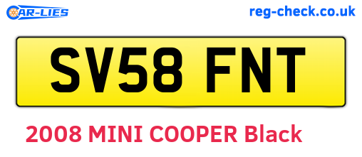 SV58FNT are the vehicle registration plates.