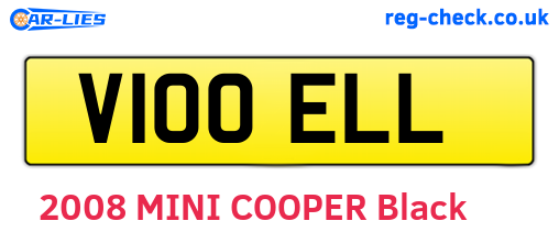 V100ELL are the vehicle registration plates.