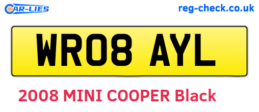 WR08AYL are the vehicle registration plates.