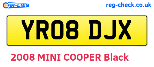 YR08DJX are the vehicle registration plates.