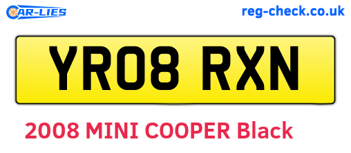 YR08RXN are the vehicle registration plates.