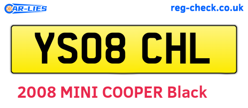 YS08CHL are the vehicle registration plates.