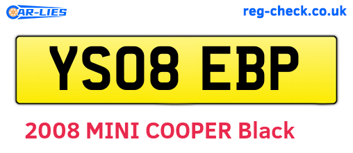 YS08EBP are the vehicle registration plates.