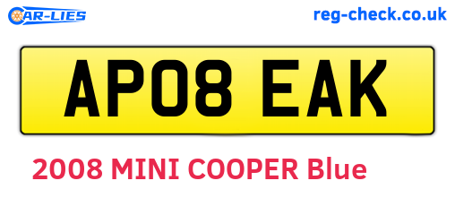 AP08EAK are the vehicle registration plates.