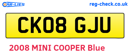 CK08GJU are the vehicle registration plates.