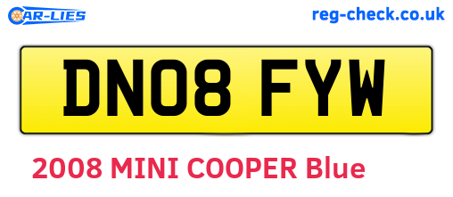 DN08FYW are the vehicle registration plates.