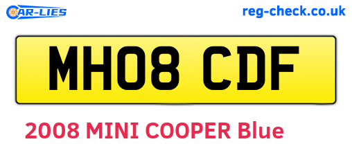 MH08CDF are the vehicle registration plates.