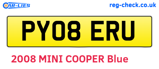 PY08ERU are the vehicle registration plates.