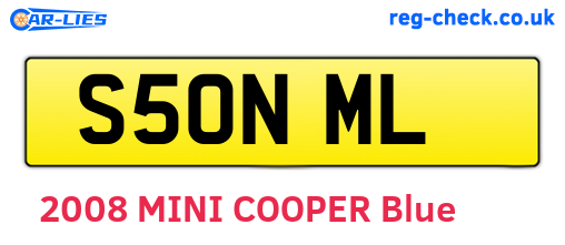 S50NML are the vehicle registration plates.