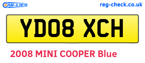 YD08XCH are the vehicle registration plates.