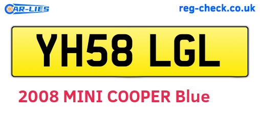 YH58LGL are the vehicle registration plates.