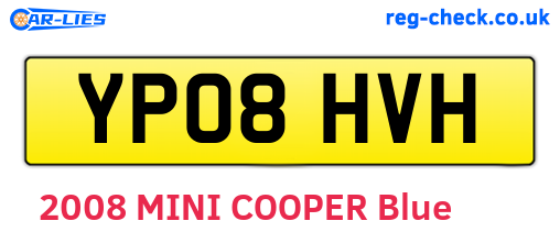 YP08HVH are the vehicle registration plates.