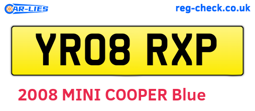YR08RXP are the vehicle registration plates.