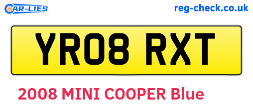 YR08RXT are the vehicle registration plates.
