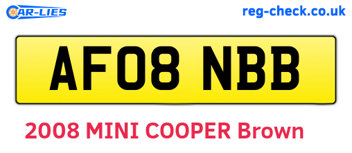 AF08NBB are the vehicle registration plates.