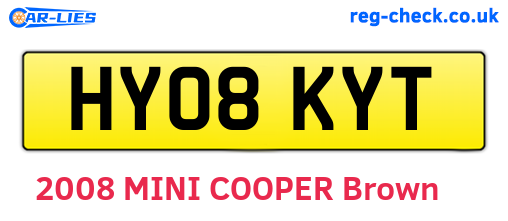 HY08KYT are the vehicle registration plates.