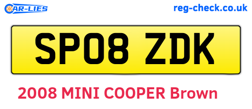 SP08ZDK are the vehicle registration plates.