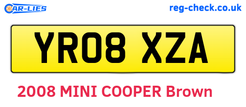 YR08XZA are the vehicle registration plates.