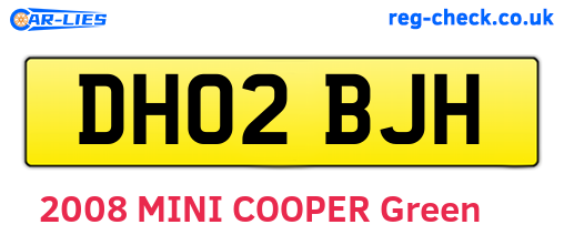DH02BJH are the vehicle registration plates.