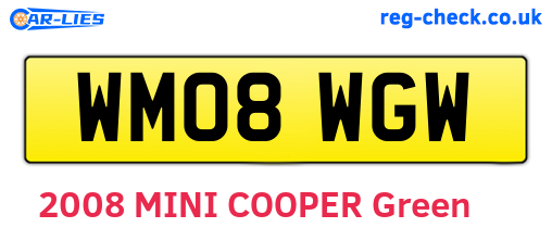 WM08WGW are the vehicle registration plates.
