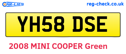 YH58DSE are the vehicle registration plates.