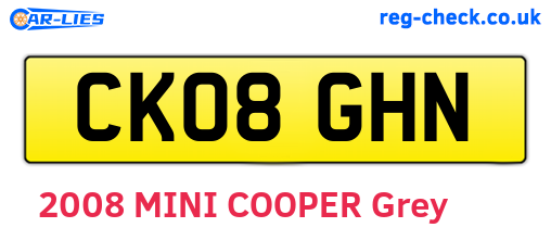 CK08GHN are the vehicle registration plates.