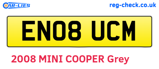 EN08UCM are the vehicle registration plates.