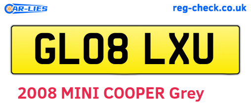 GL08LXU are the vehicle registration plates.