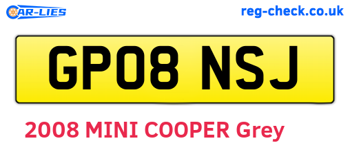 GP08NSJ are the vehicle registration plates.