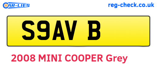 S9AVB are the vehicle registration plates.