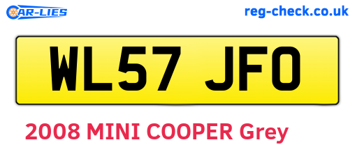 WL57JFO are the vehicle registration plates.