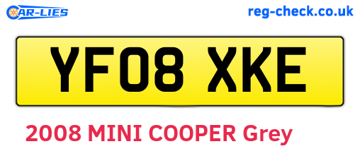 YF08XKE are the vehicle registration plates.
