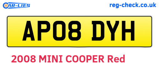 AP08DYH are the vehicle registration plates.